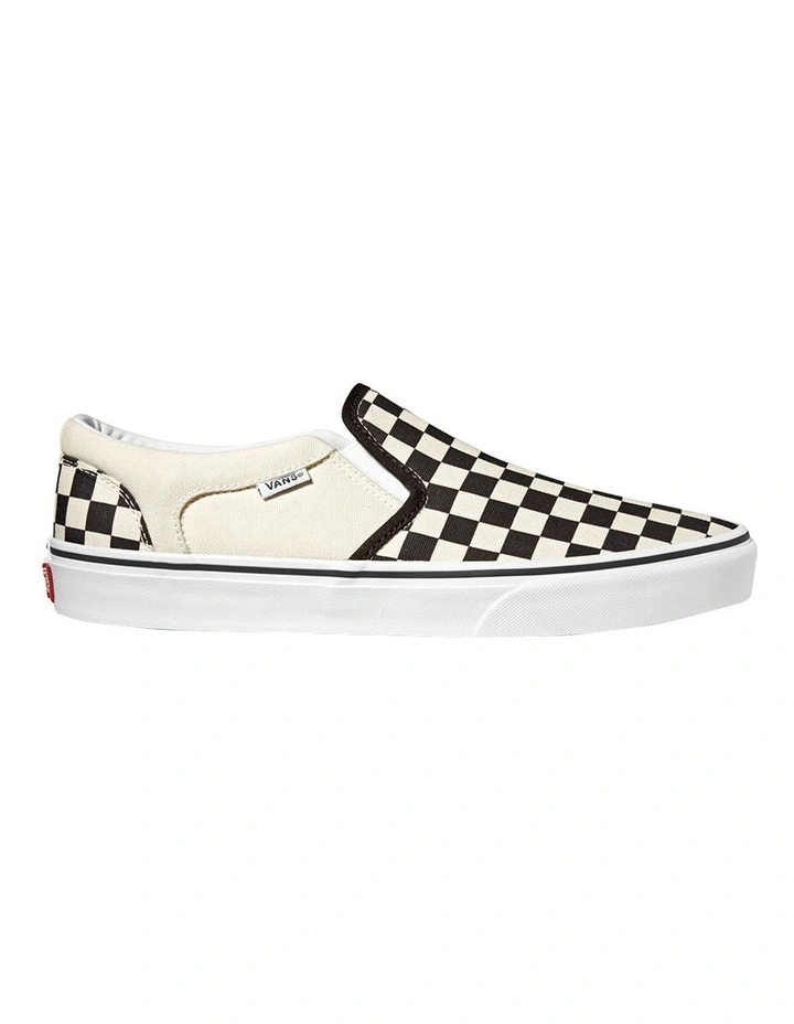 Asher Checkers Sneaker in Black/Natural