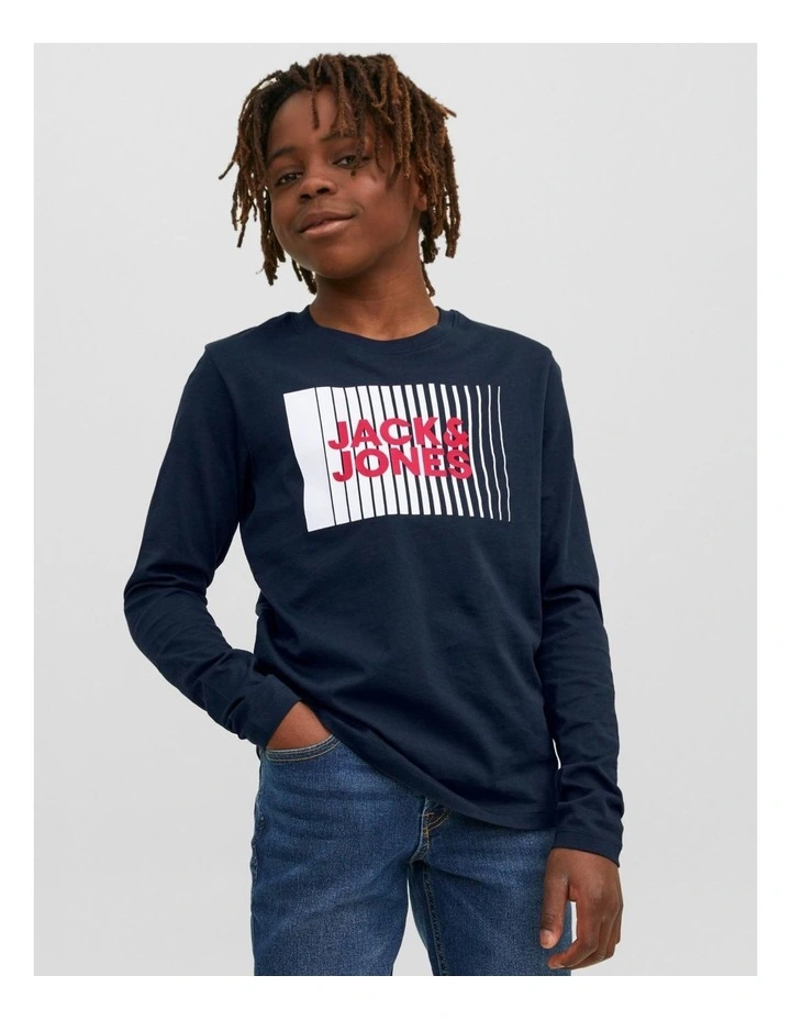 Corp Logo T-shirt in Navy