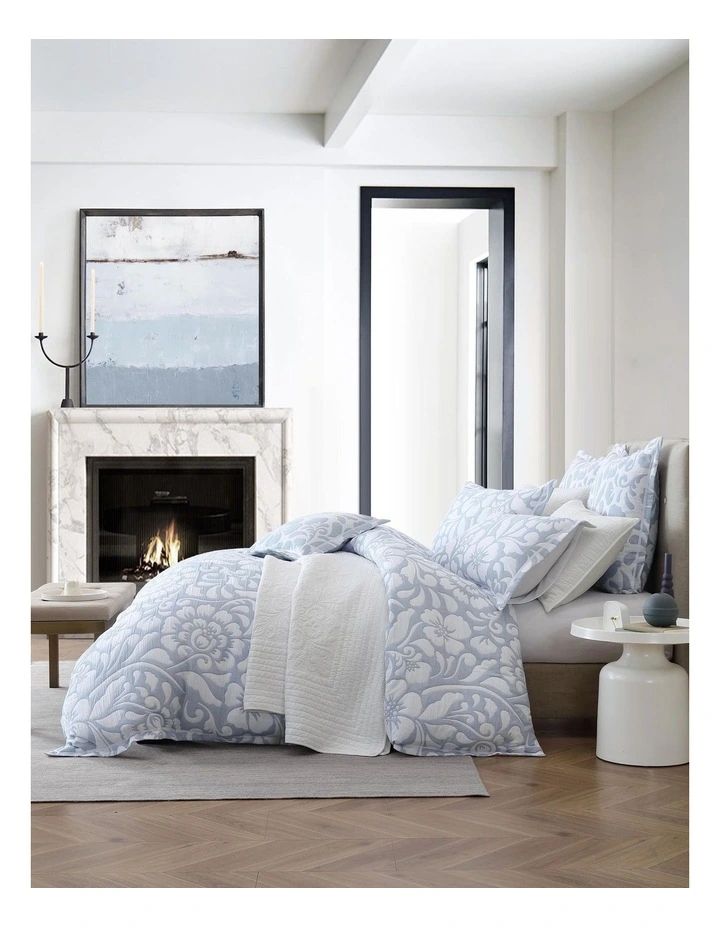 Eleanor Quilt Cover Set in Sky