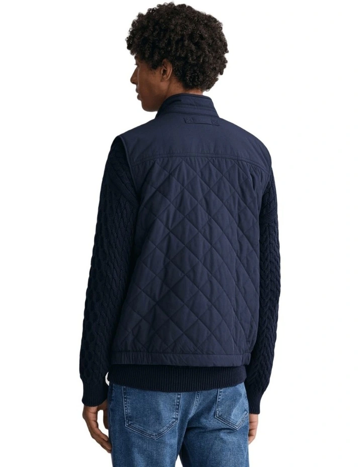 Quilted Windcheater Vest in Evening Blue