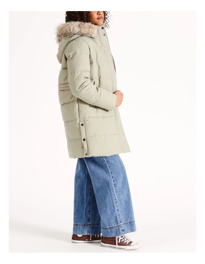 Addison Padded Coat in Laurel Oak