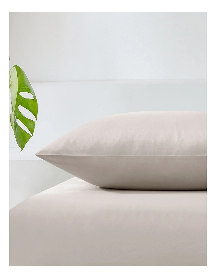 500TC Cotton Sateen Euro Pillowcase in Stone
