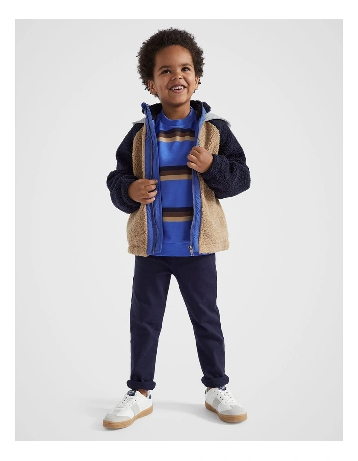 Spliced Hood Jacket in Multi