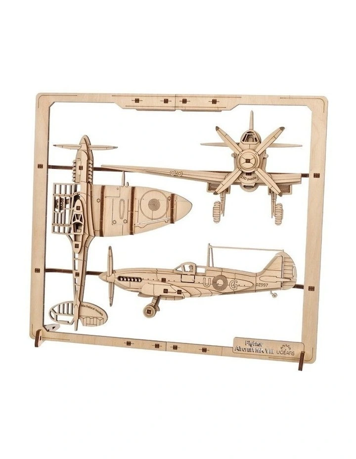 Fighter Aircraft 47 Piece Wooden 2.5D Puzzle