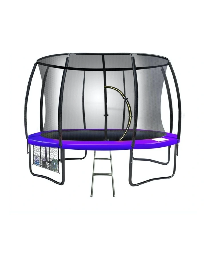 8ft Trampoline Free Ladder Spring Mat Net Safety Pad Cover Round Enclosure Purple