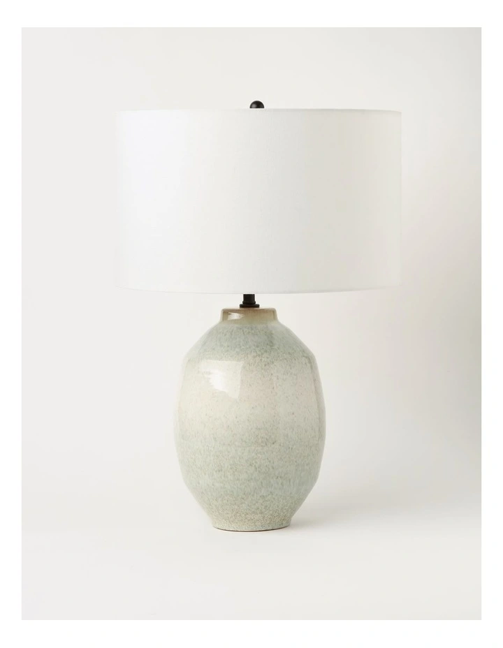 Florence Ceramic Glazed Table Lamp in Teal