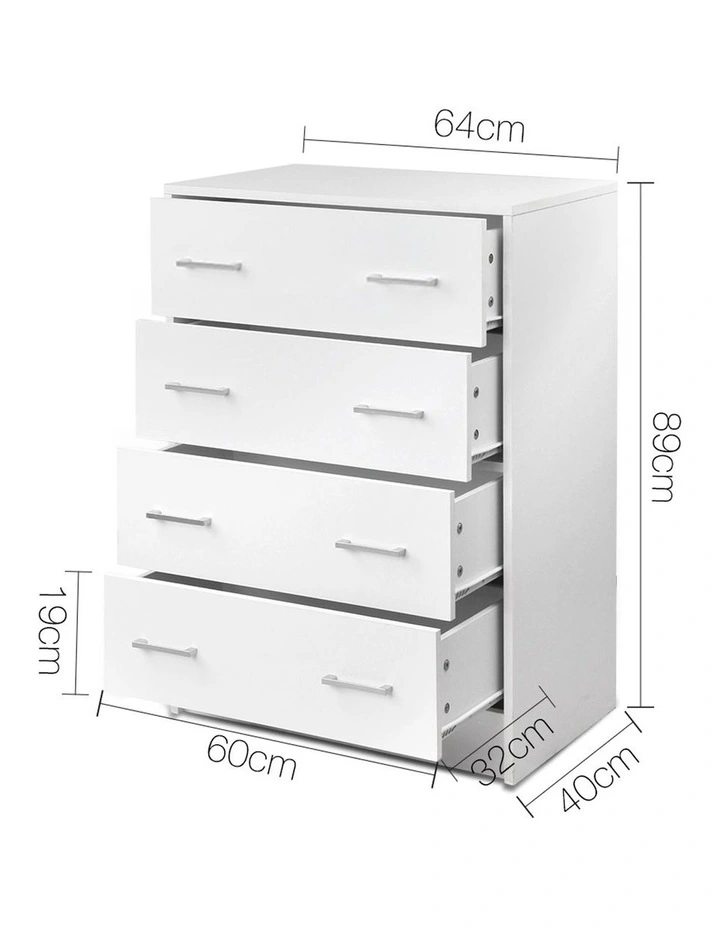 Tallboy 4 Drawers Storage Cabinet