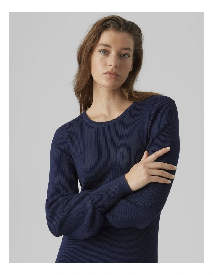 Valor Knit Maxi Dress in Navy