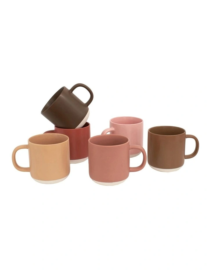 Prism Mug Set Smudge 330ml Set of 6 in Assorted