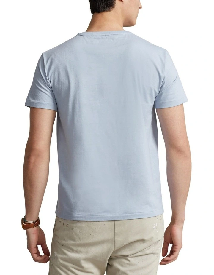 Custom Slim Fit Jersey Crewneck T-shirt in Blue