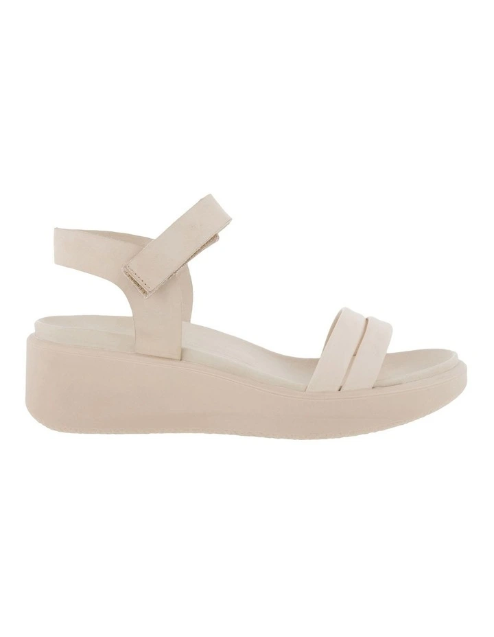 Flowt Wedge LX Leather Sandal in Beige