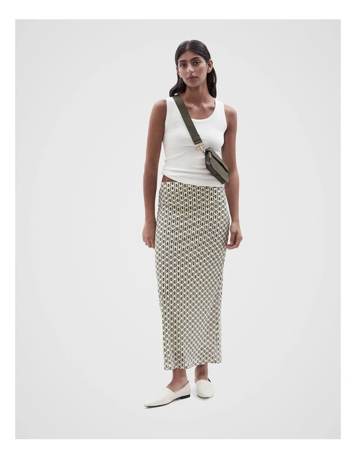 Maxi Skirt in Geo Print