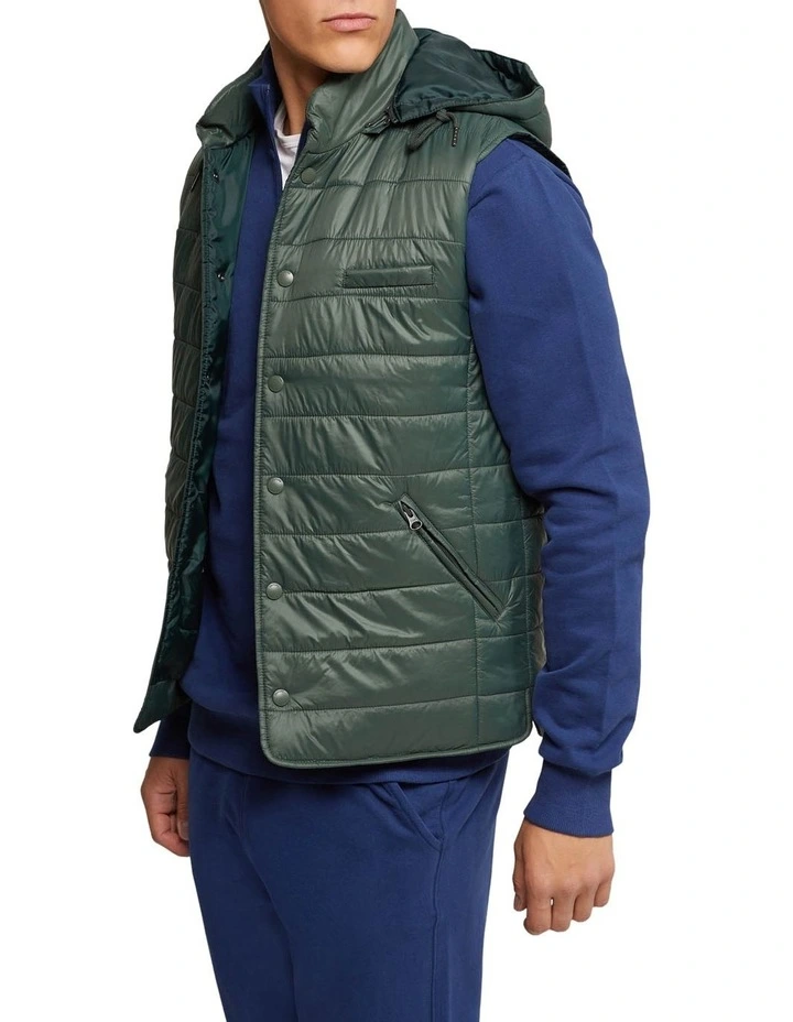 Bruno Eco Filling Puffa Vest in Green