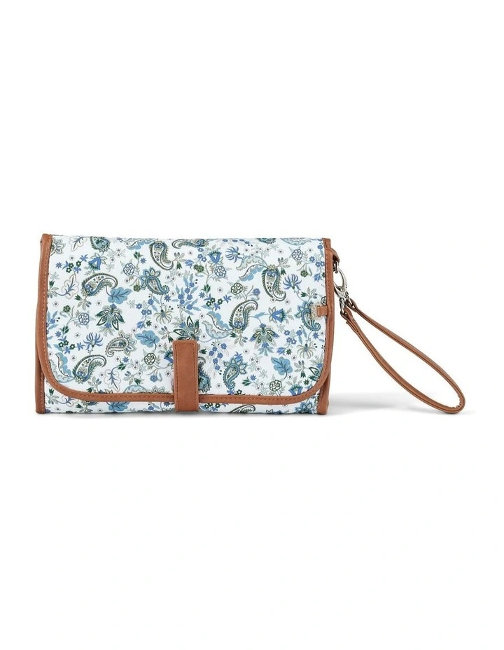 Change Mat Clutch in Blue Paisley