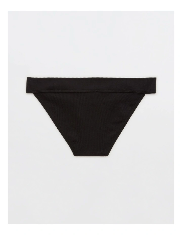 Seamless Ultra Low Rise Bikini Underwear in True Black