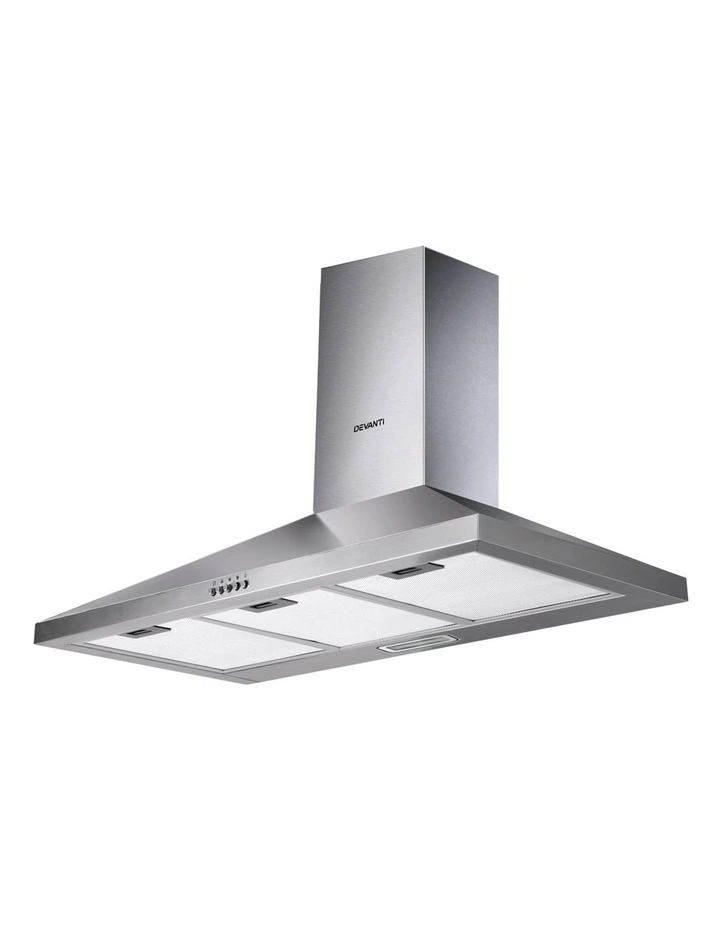 Range Hood 90cm 900mm Kitchen Canopy Stainless Steel Rangehood Wall Mount