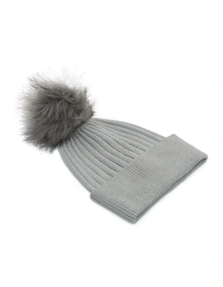 Kalani Wool Blend Beanie in Sky Blue