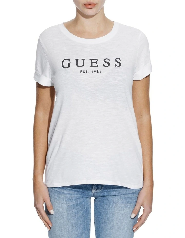 1981 Rolled Cuff Tee in White
