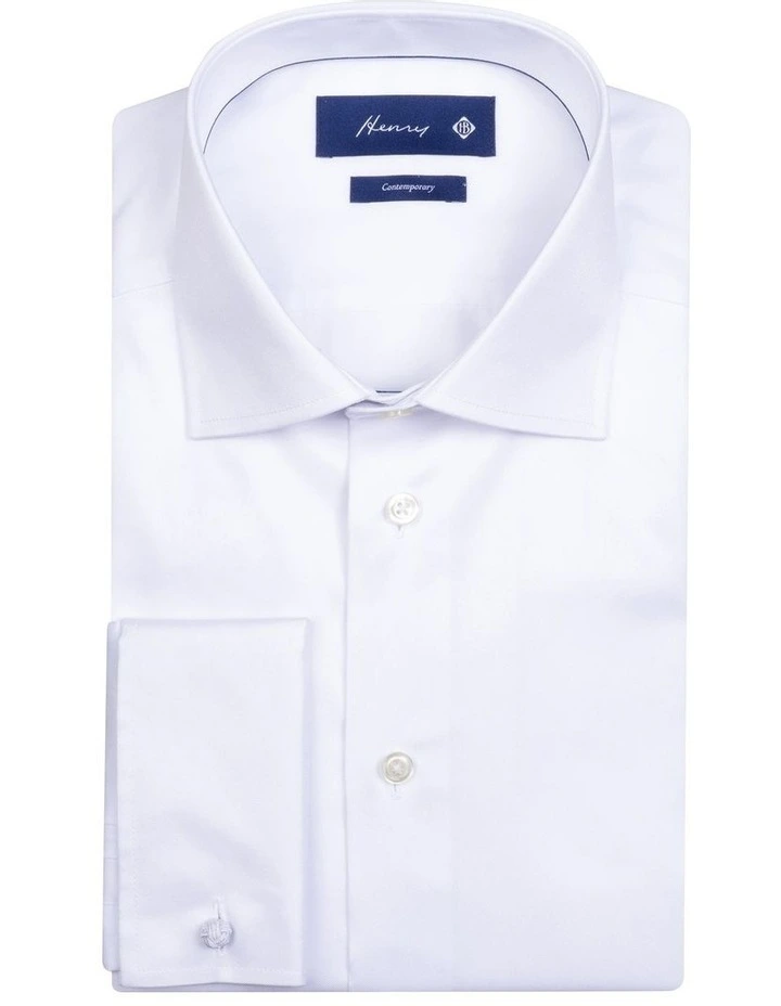 Twill Classic Shirt Single Cufflinks in White
