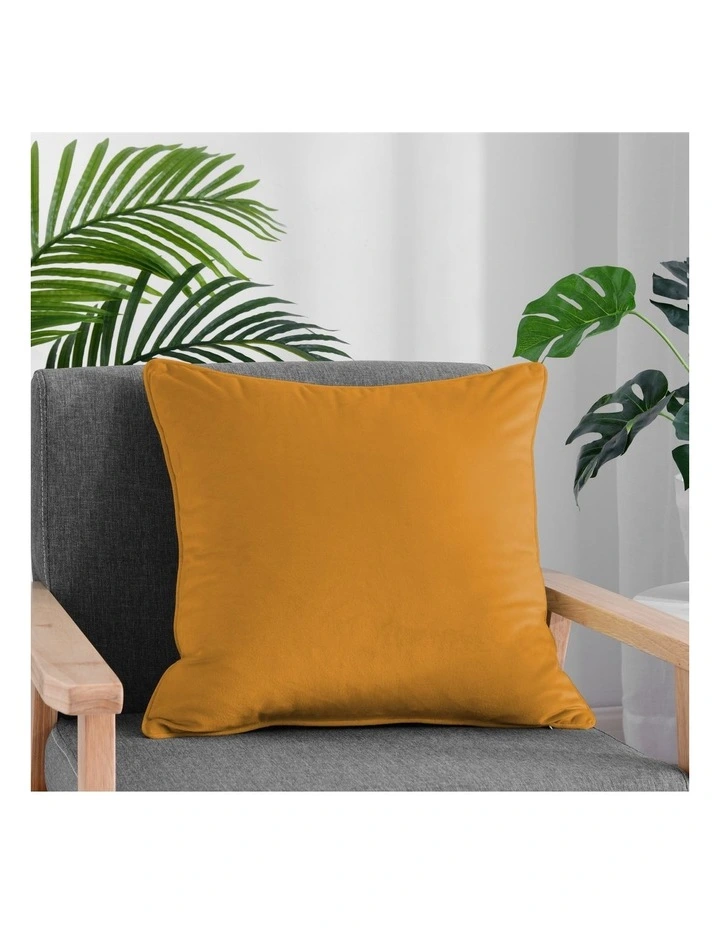 Bronte Velvet Cushion 45x45cm in Vintage Gold