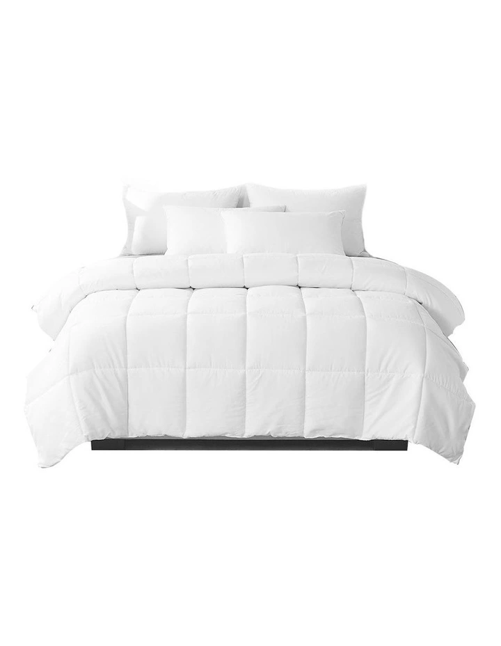 All Season Quilt Siliconized Fiberfill Duvet Queen in White