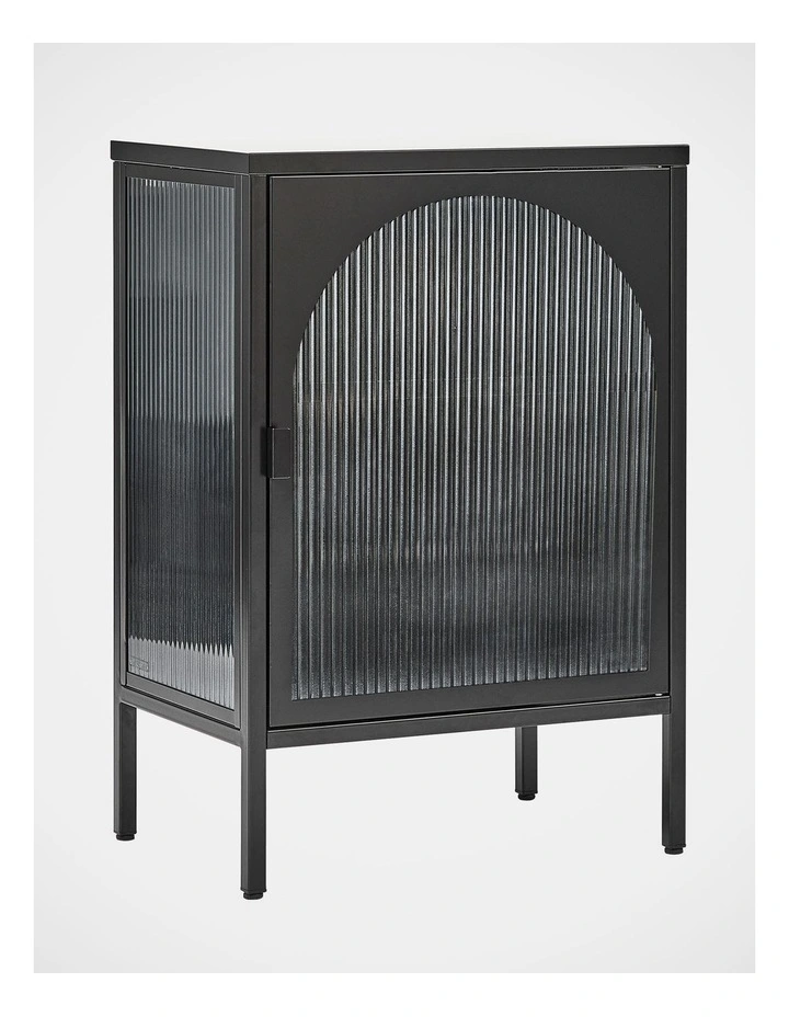 Eve Modern Metal Side Table 86cm in Black