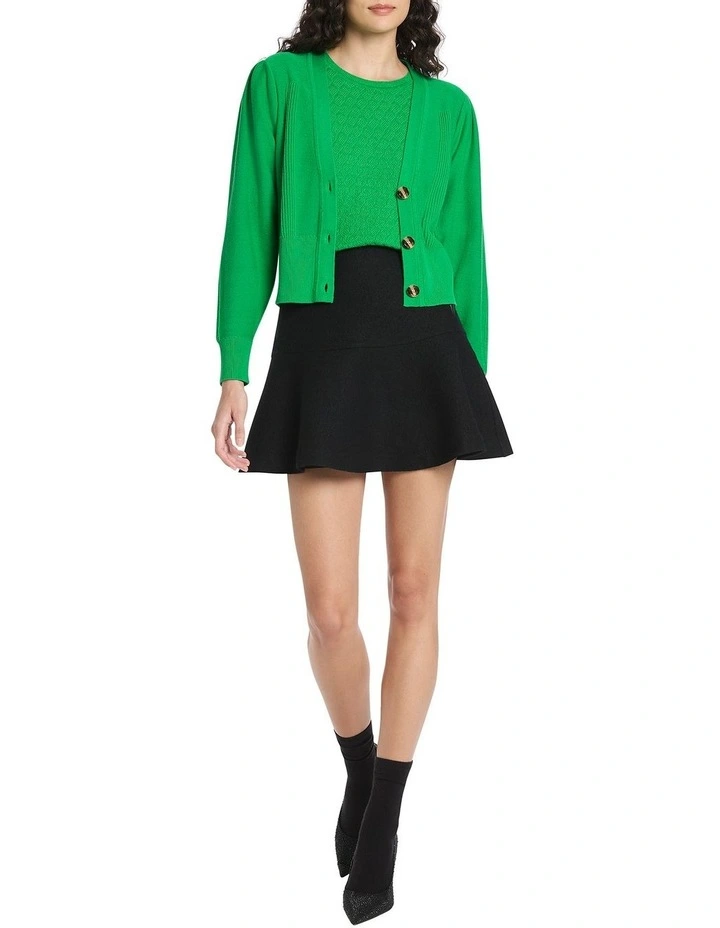 Read My Mind Cardigan in Green Multi