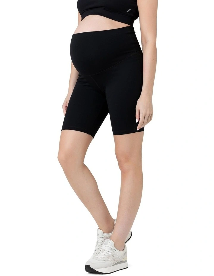 Over Tummy Bike Short in Black