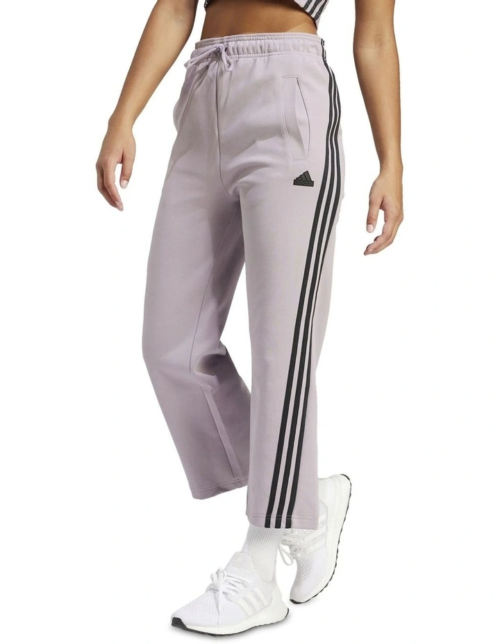 Future Icons 3-Stripes Open Hem Joggers in Preloved Fig