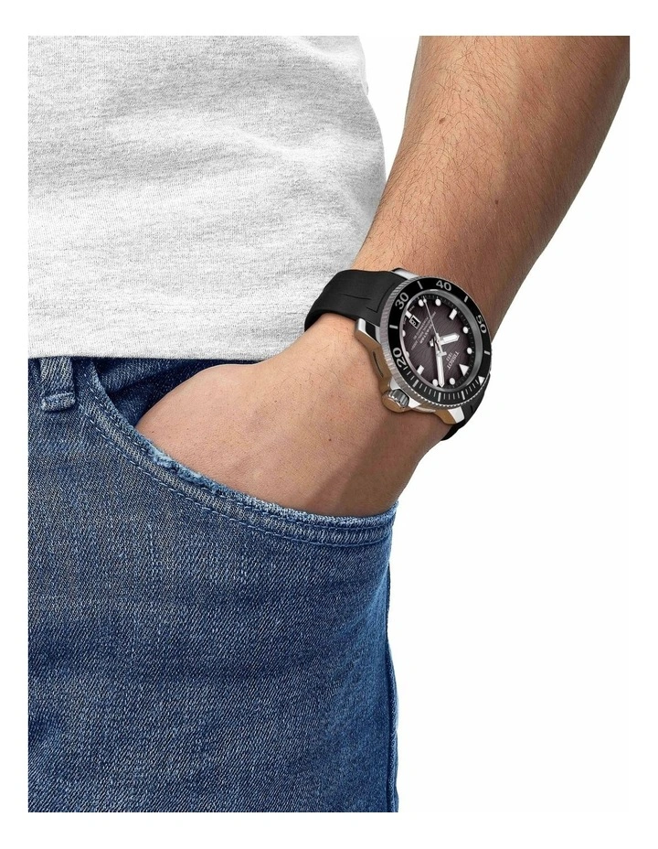 Seastar 2000 Professional Powermatic 80 T1206071744100 Automatic Watch in Black
