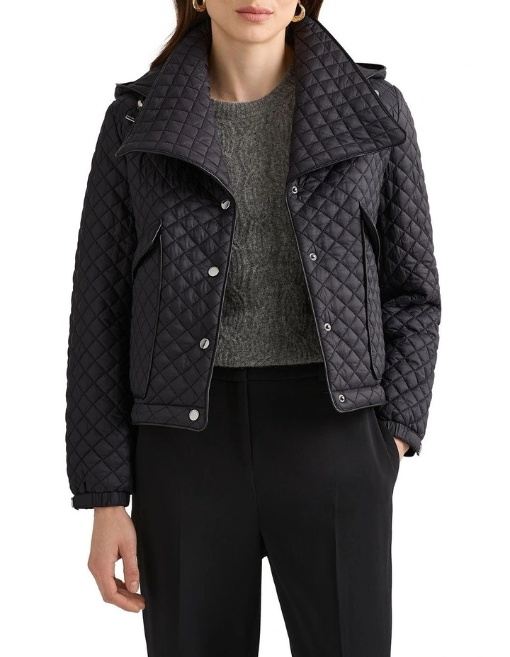 Romano Quilted Jacket in Black