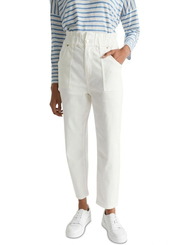 Patch Pocket Paperbag Jean