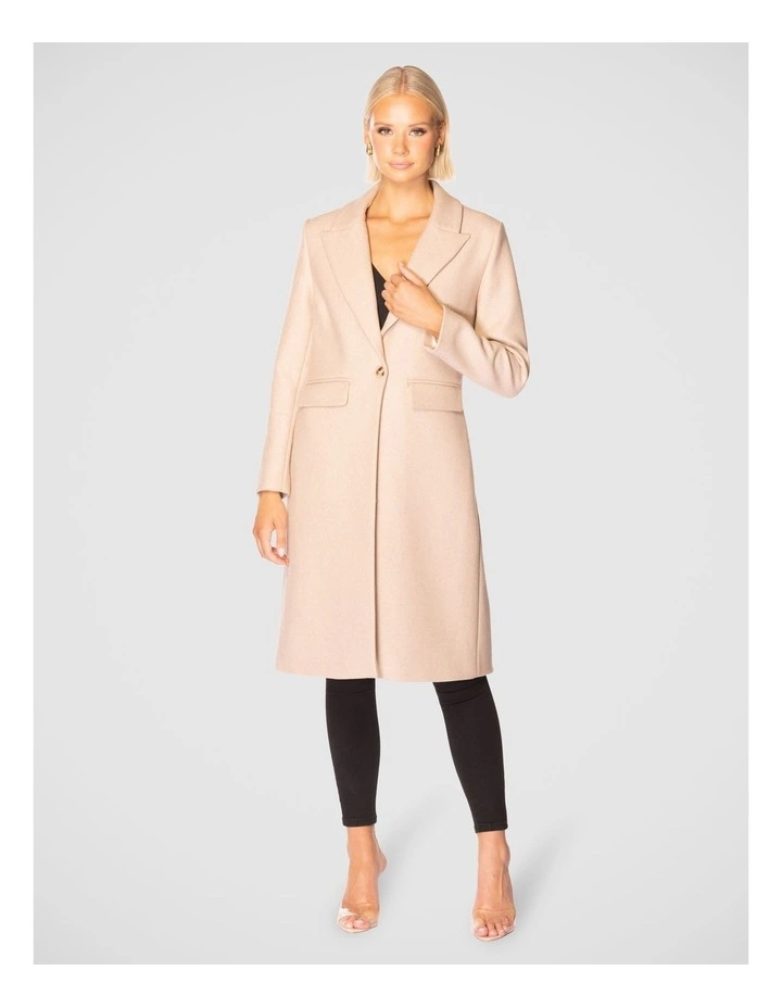 Veronique Slim Line Coat in Cream