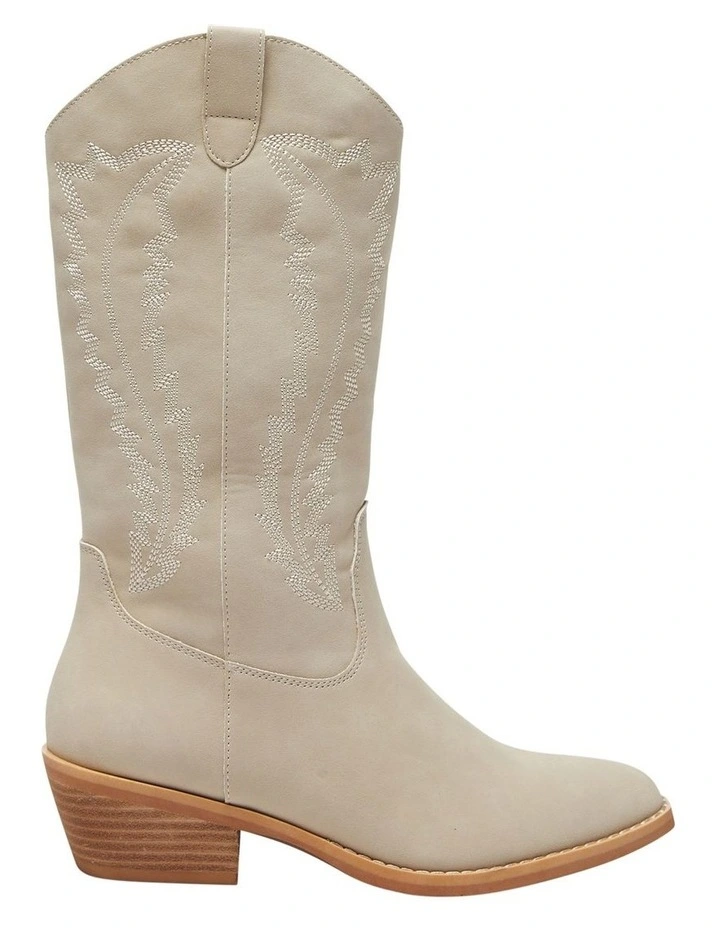 Cowboy Western Boots in Nude Micro