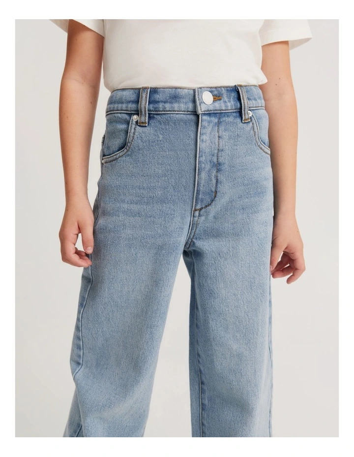 Straight Denim Jean in Light Indigo