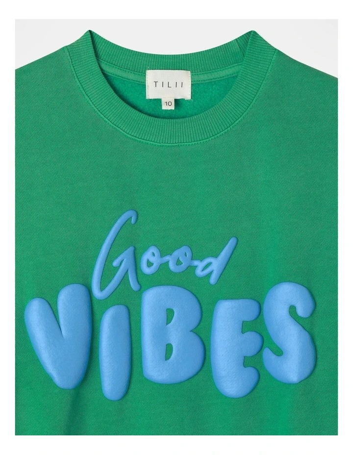 Essentials Crew Neck Sweat Top in Green