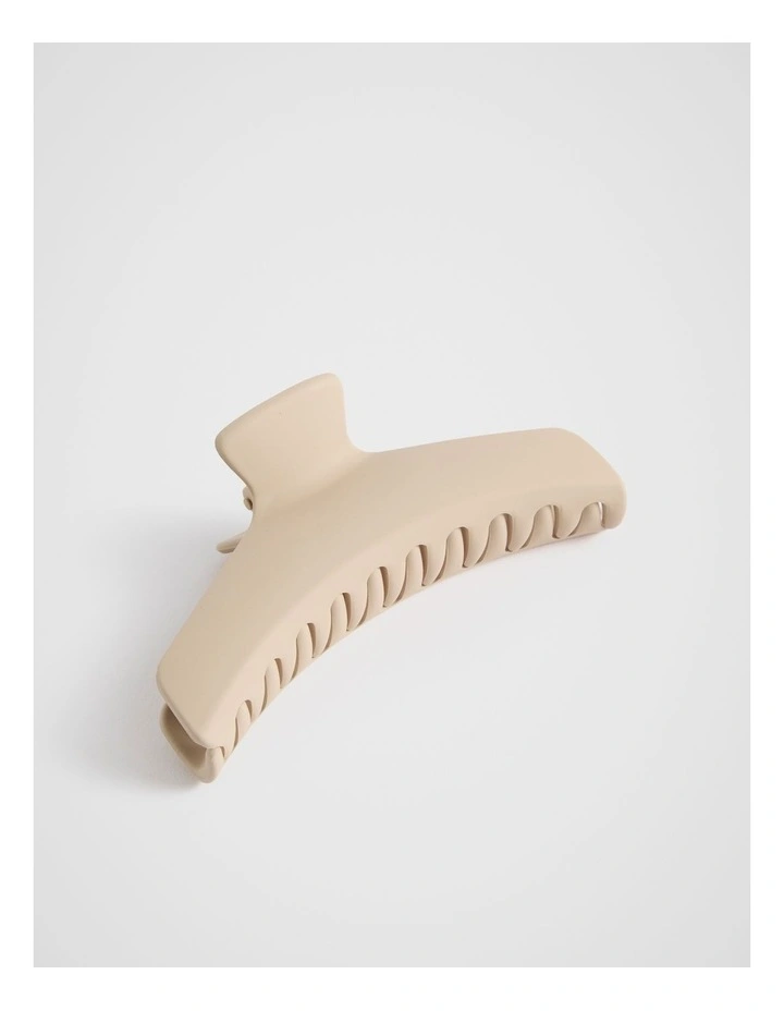 Angular Hair Claw in Champagne Beige
