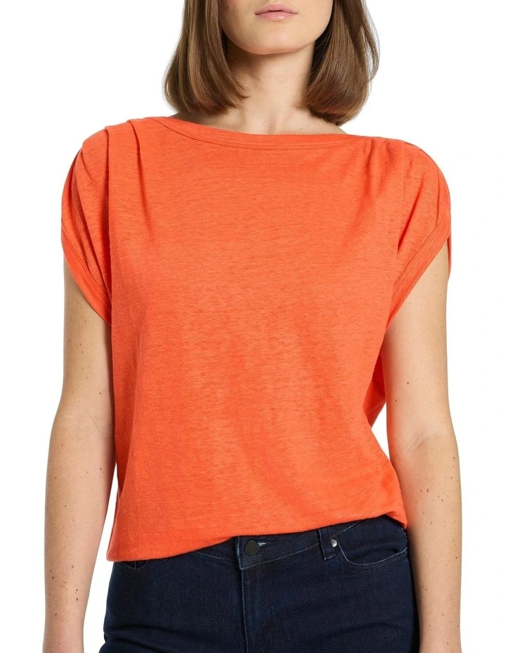Stila Linen Jersey Tee in Persimmon