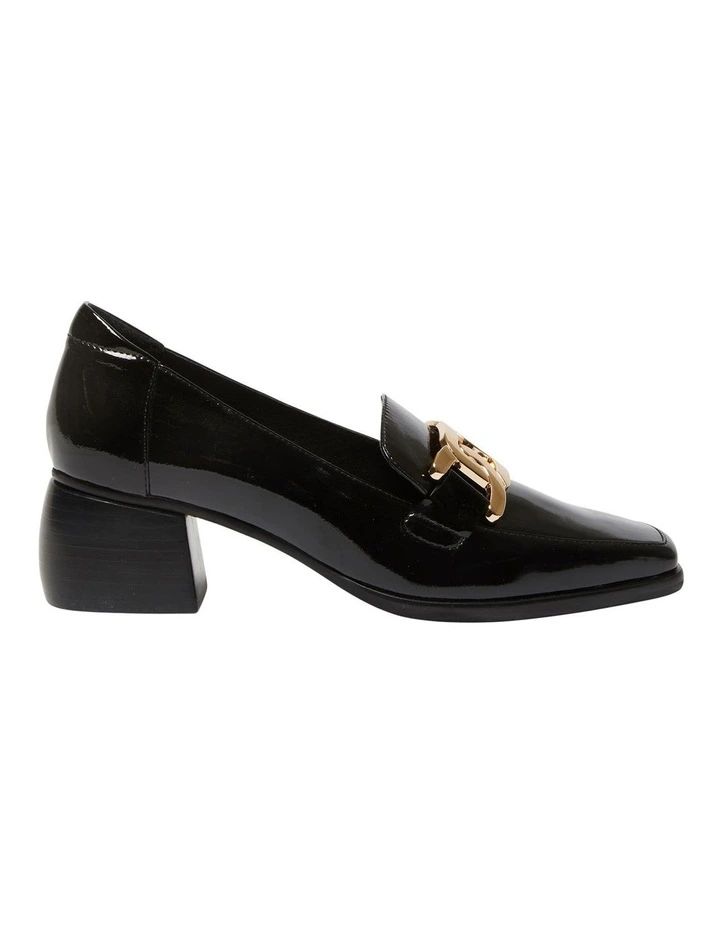 Sophia Leather Heeled Shoes in Black Patent