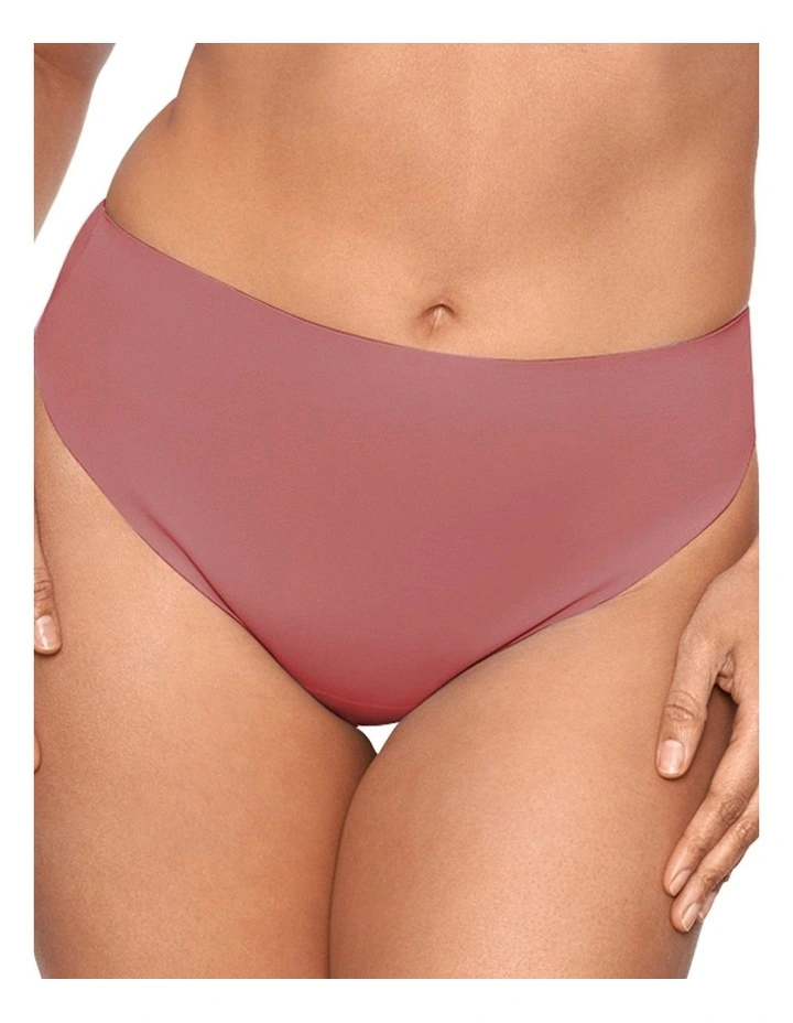 Wonderful Edge High Waist Light Shaping Thong in Mesa Rose