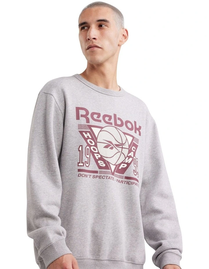 Seasonal Crew Basketball Top in Medium Grey Heather