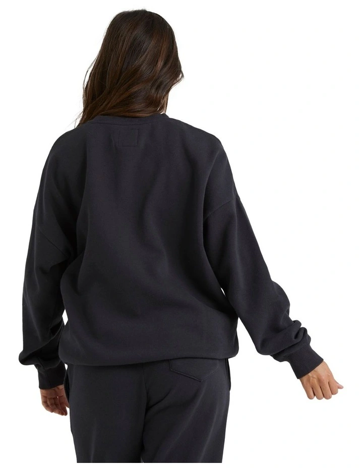 Society Crew Sweatshirt in Black Sands