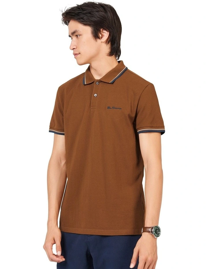 Signature Polo Shirt in Orange
