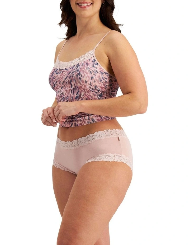 Parisienne Cotton Boyleg Brief in Mushroom Mauve