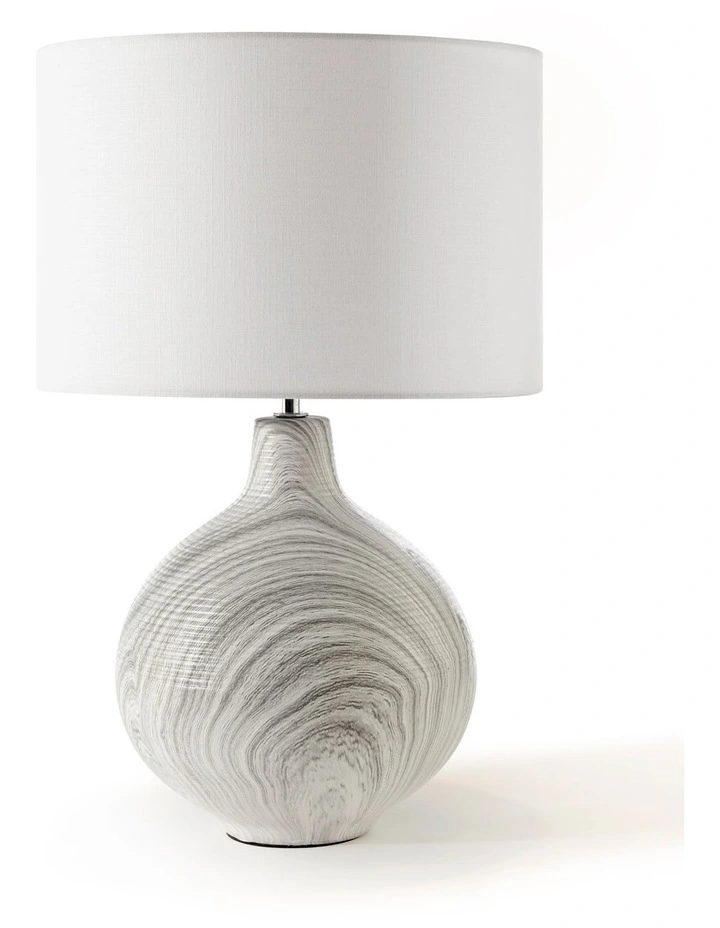 Lighting Textured Concrete Bedside Table Lamp in Grey