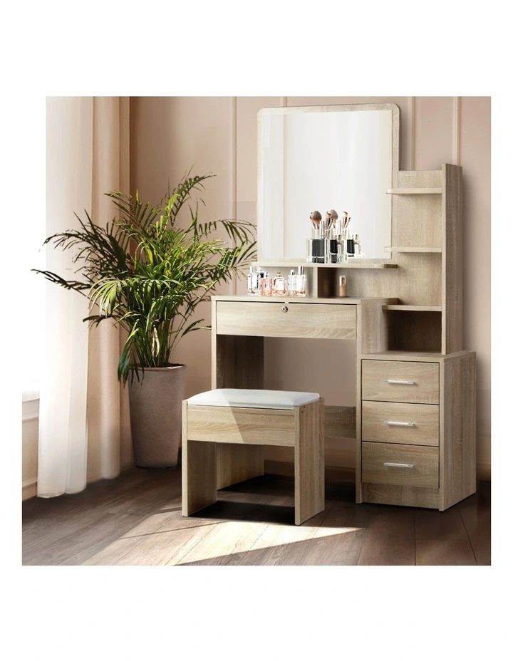 Dressing Table Set 4 Drawers in Oak