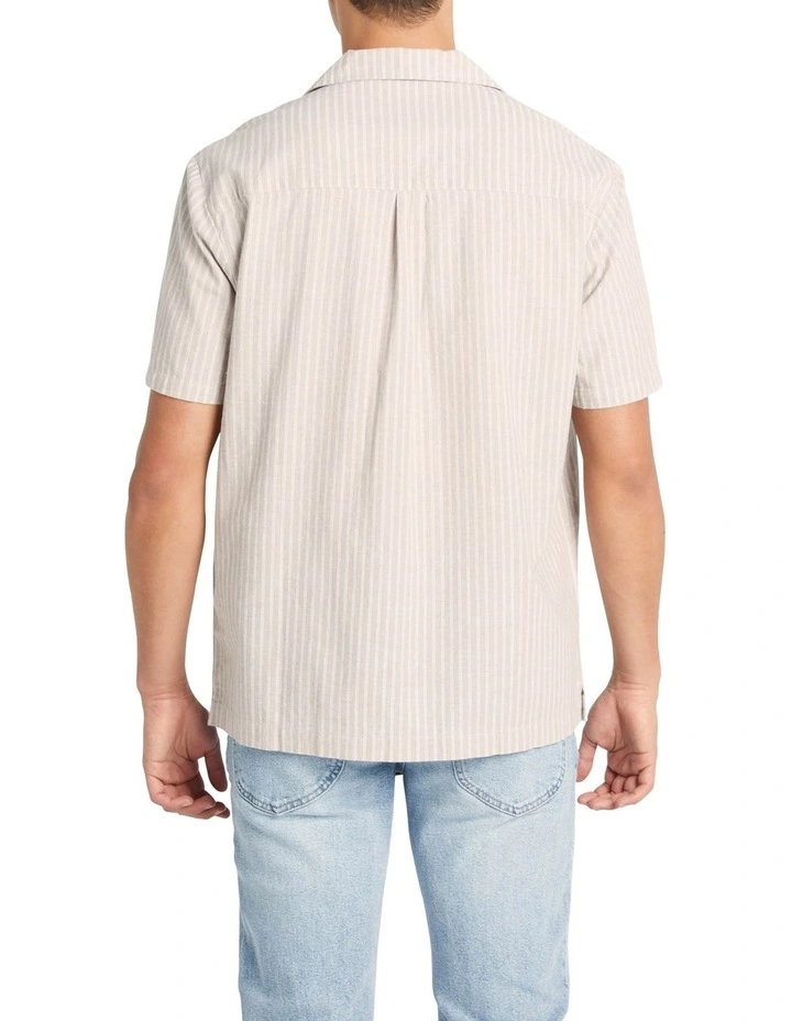 Holiday Shirt in Sand Stripe