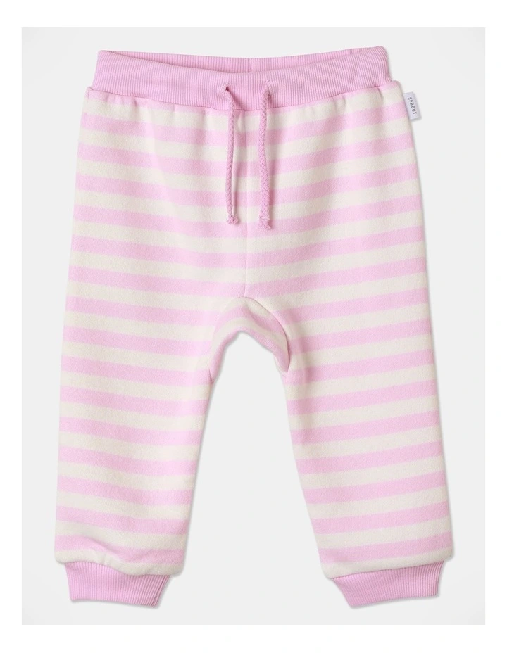 Essential Stripe Trackpant in Pink