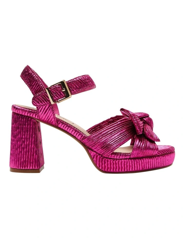 Sherbet Sandals in Pink Pleat