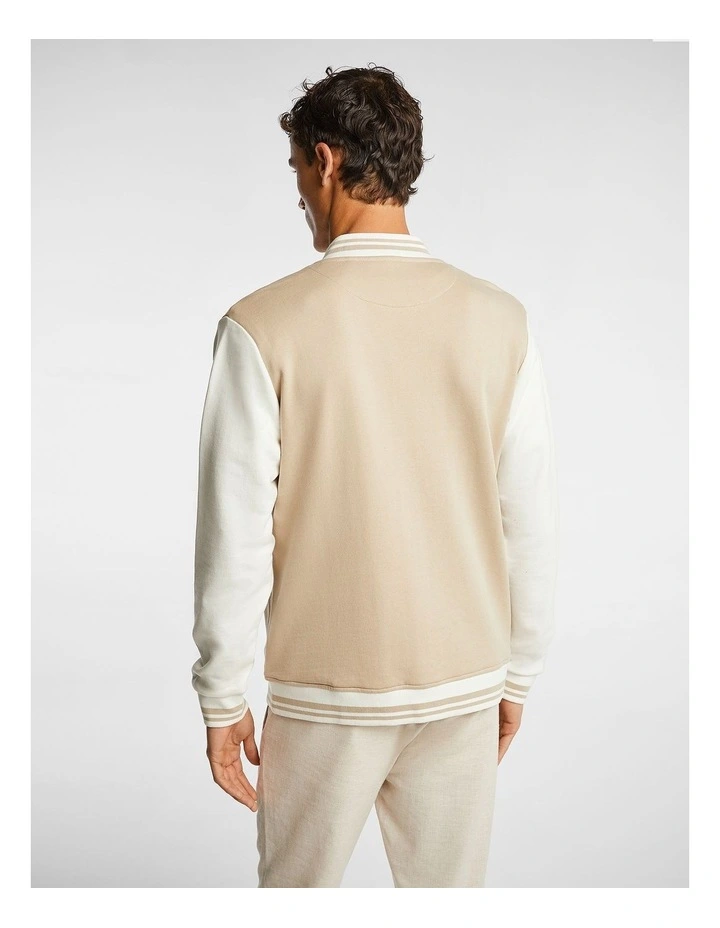 Burleigh Varsity Jacket in Natural